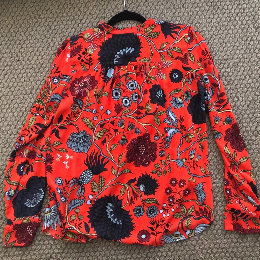 Loft Floral Patterned Buttoned Blouse - image 5